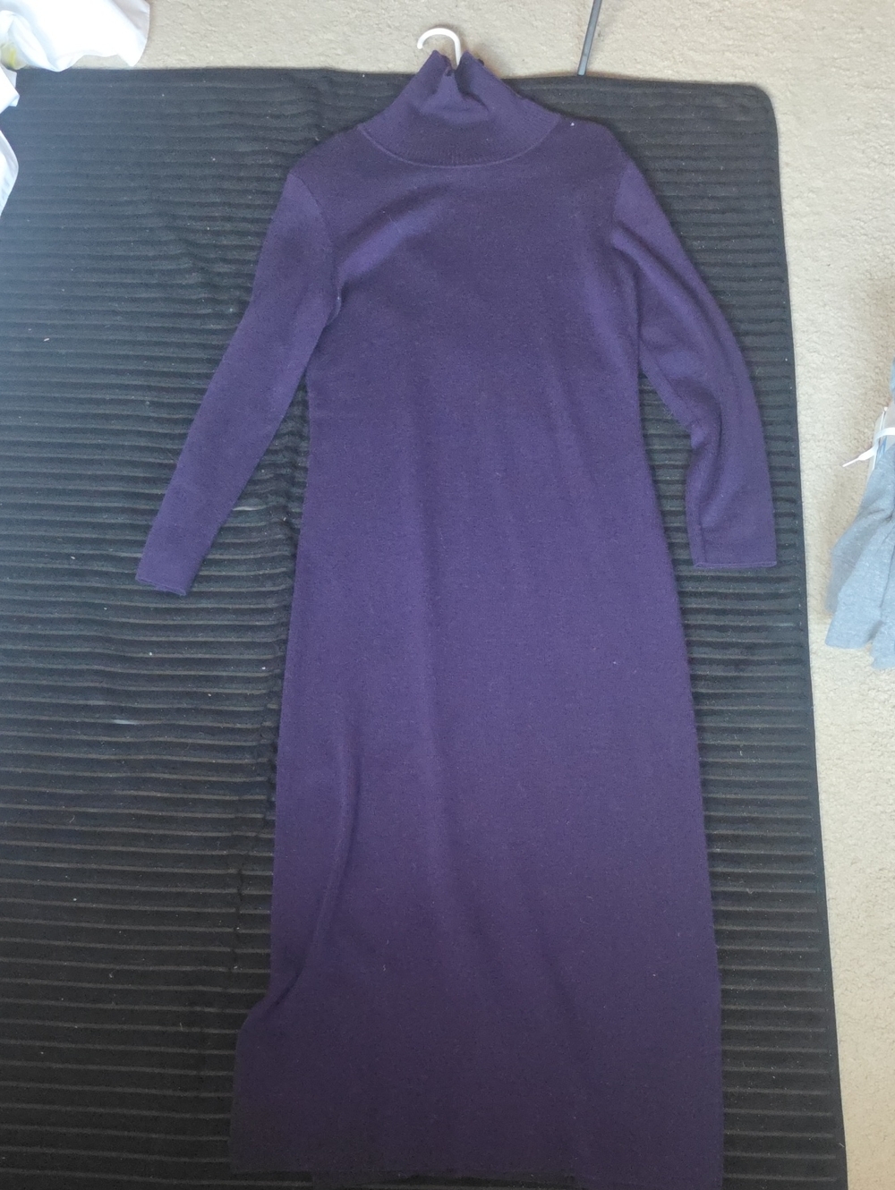 Talbots Purple Turtleneck Long Sleeve Maxi Dress